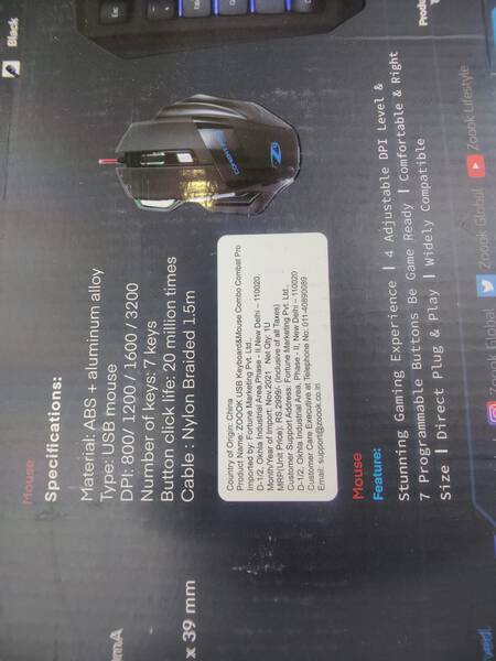 Keyboard & Mouse Combo - Zoook