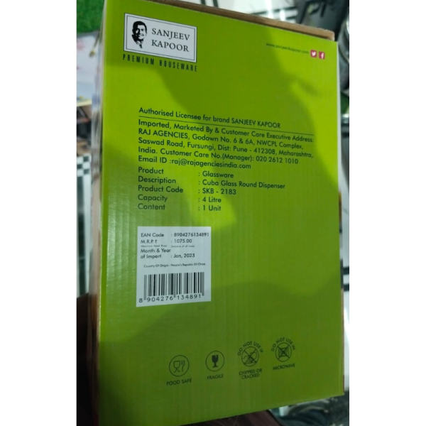 Glass Dispenser - Sanjeev Kapoor