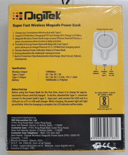 Wireless Power Bank - DIGITEK