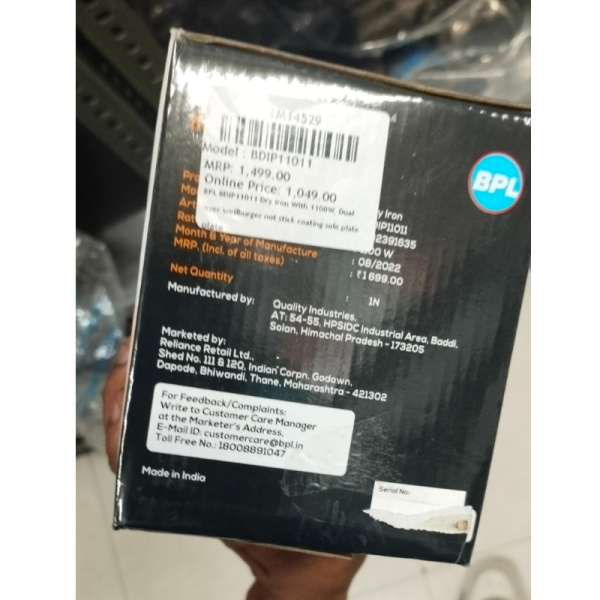 Dry Iron - BPL