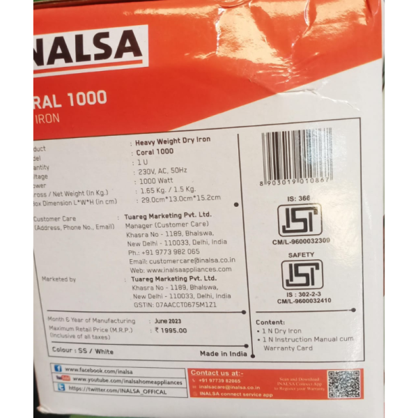 Dry Iron - Inalsa
