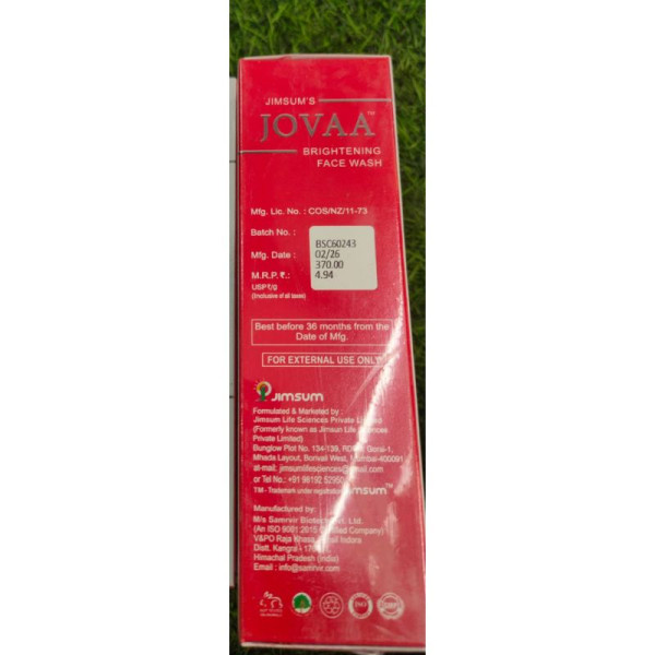 Jovaa Brightening Face Wash - Jimsum's