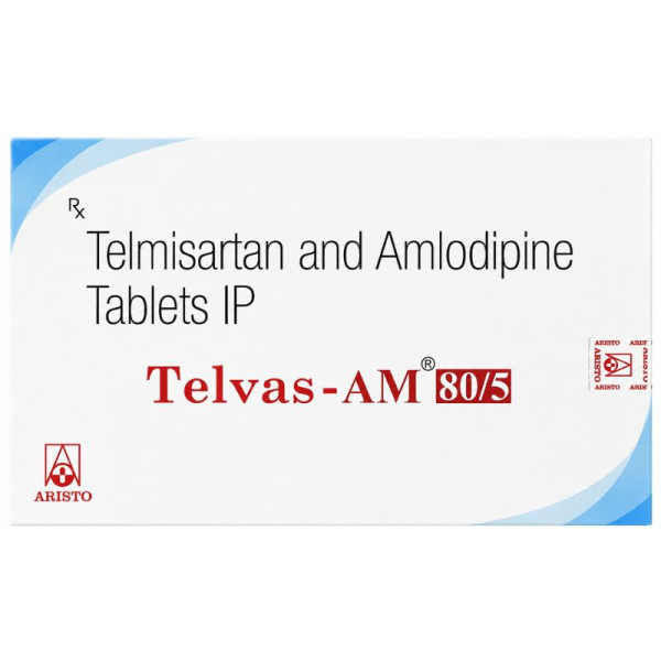 Telvas-AM 80/5 Tablets – Telmisartan and Amlodipine IP Image
