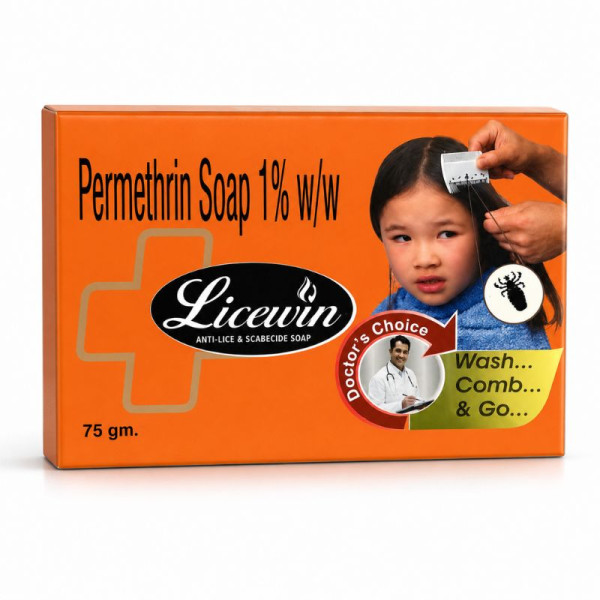 Licewin Permethrin 1% Anti-Lice & Scabicide Soap 75g Image
