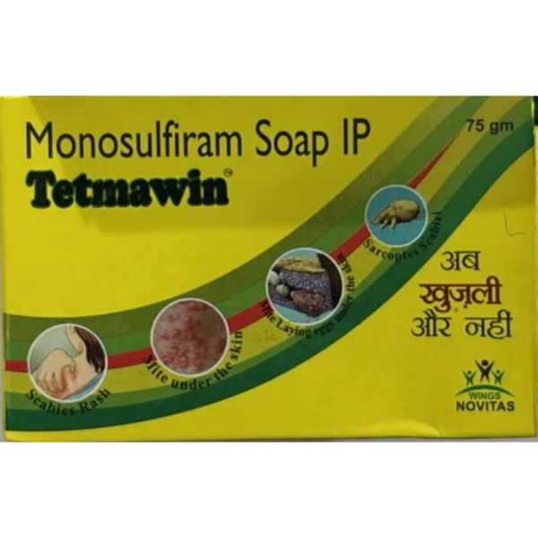 Tetmawin Monosulfiram Soap IP 75g | Medicated Scabies Care Soap Image
