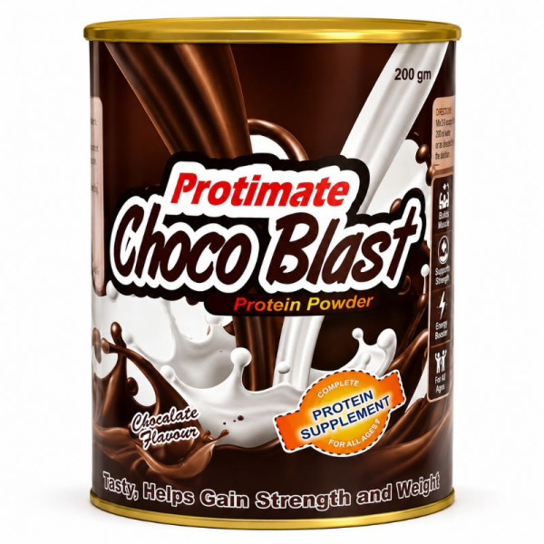 Protimate Choco Blast Chocolate Protein Powder 200 gm Supplement Image