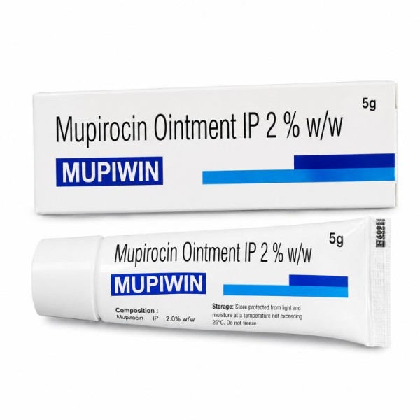 Mupiwin Mupirocin Ointment IP 2% w/w 5g Topical Antibiotic Image