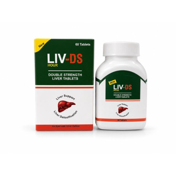LIV-DS HOUR Double Strength Ayurvedic Liver Tablets 60 Tablets Image