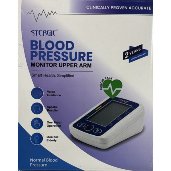 Stergic Blood Pressure Monitor Upper Arm with Voice Guidance & One-Touch Operation Image