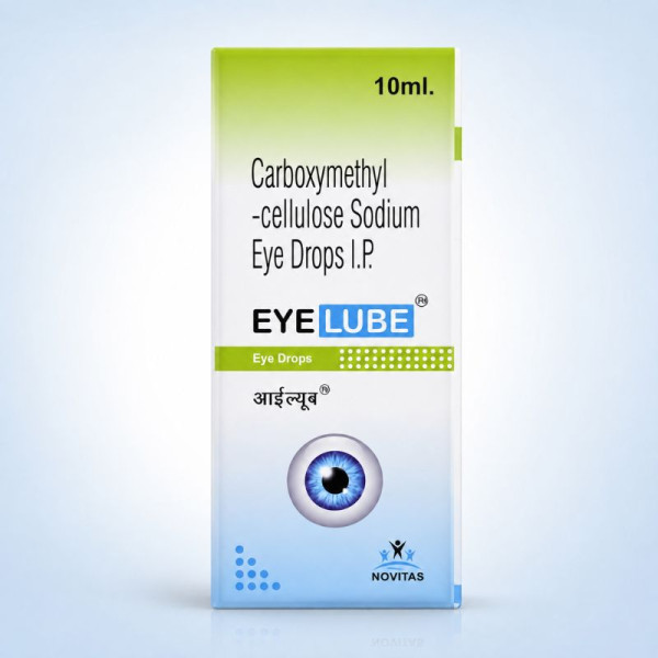 EYELUBE Carboxymethylcellulose Sodium Eye Drops I.P. 10 ml by Novitas Image