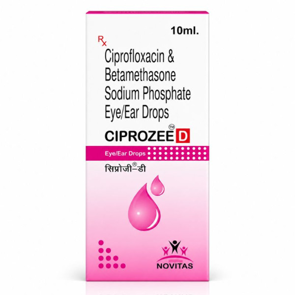 CIPROZEE D Ciprofloxacin & Betamethasone Eye/Ear Drops 10 ml Image
