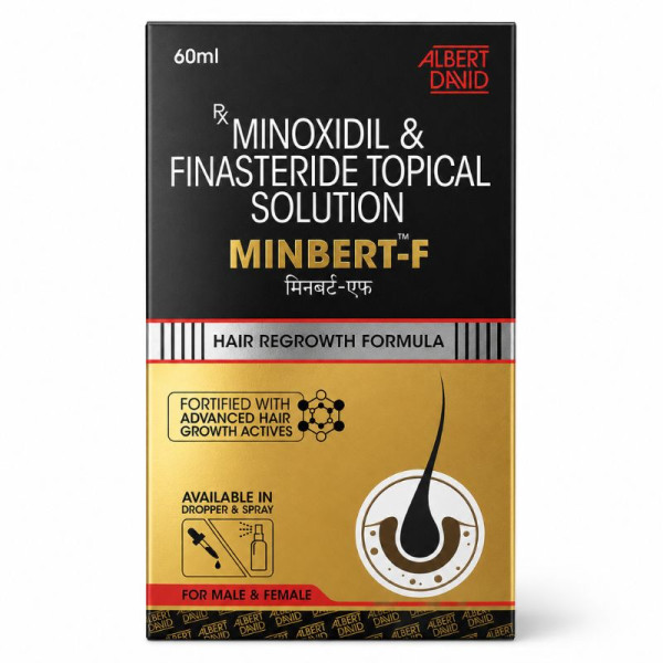 MINBERT-F Minoxidil 5% & Finasteride 0.1% Topical Solution 60ml Image