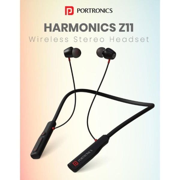 Portronics Harmonics Z11 Wireless Stereo Bluetooth Neckband Headset Image