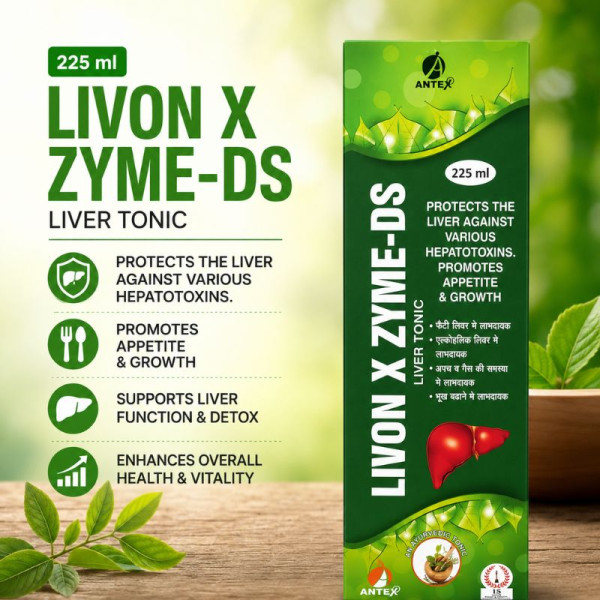 Livon X Zyme-DS Ayurvedic Liver Tonic Syrup 225ml Image